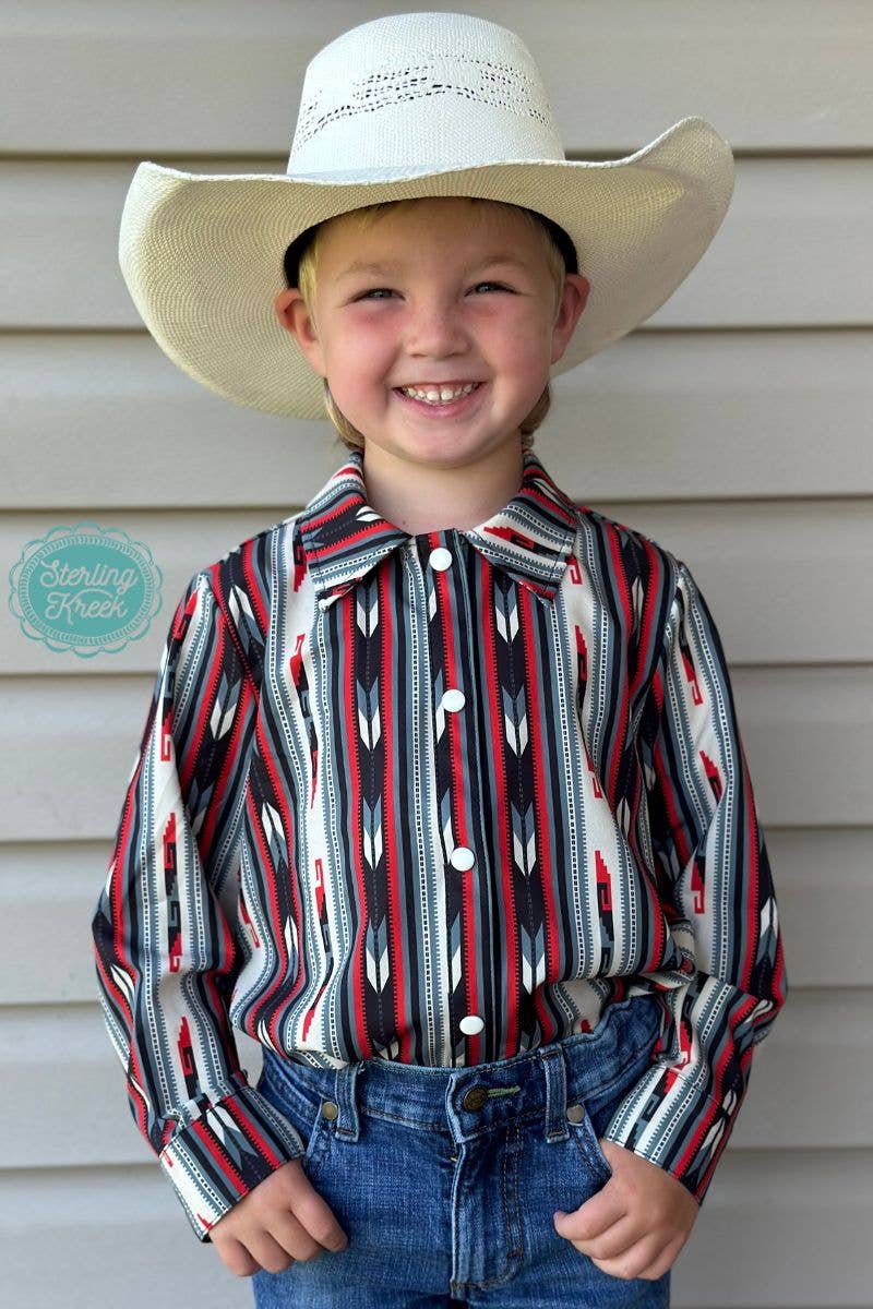 Kid's Aztec Button Up
