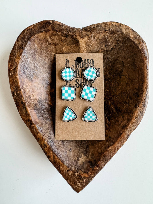 Checkered Earrings