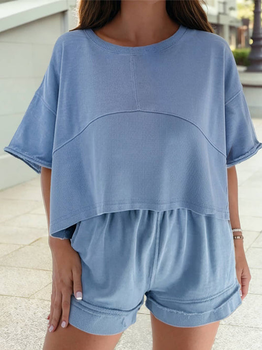 Sky Blue Two Piece Set