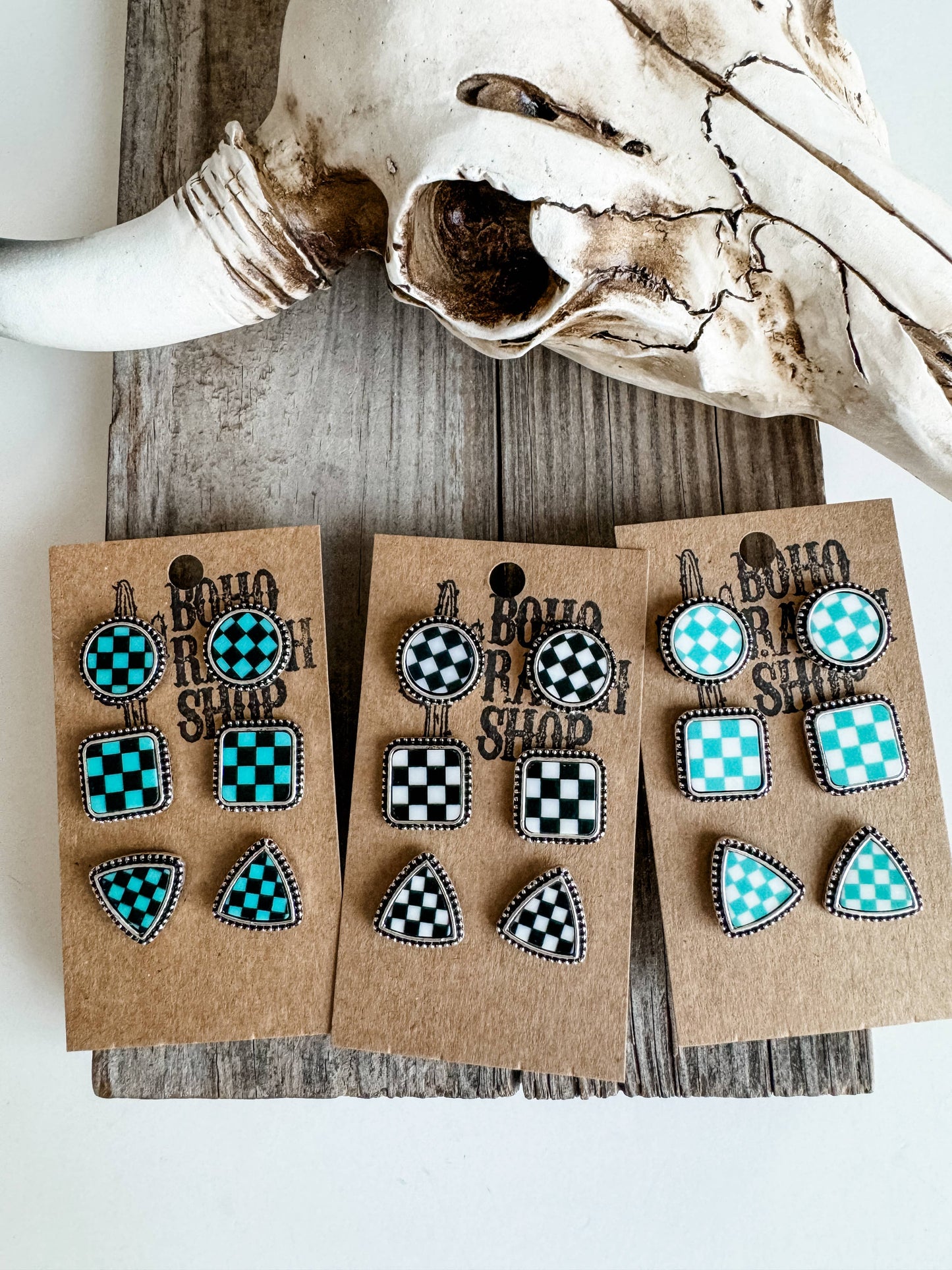 Checkered Earrings