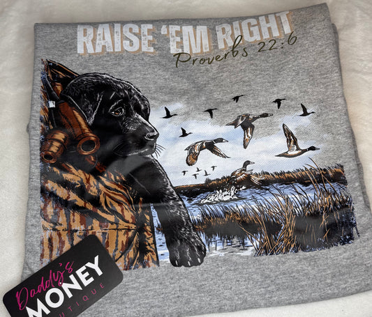 Raise em Right Grey Tee