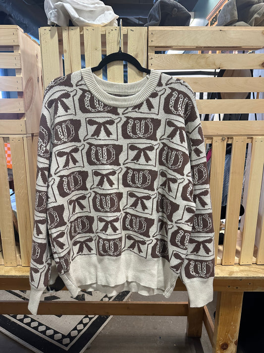Brown Western Sweater