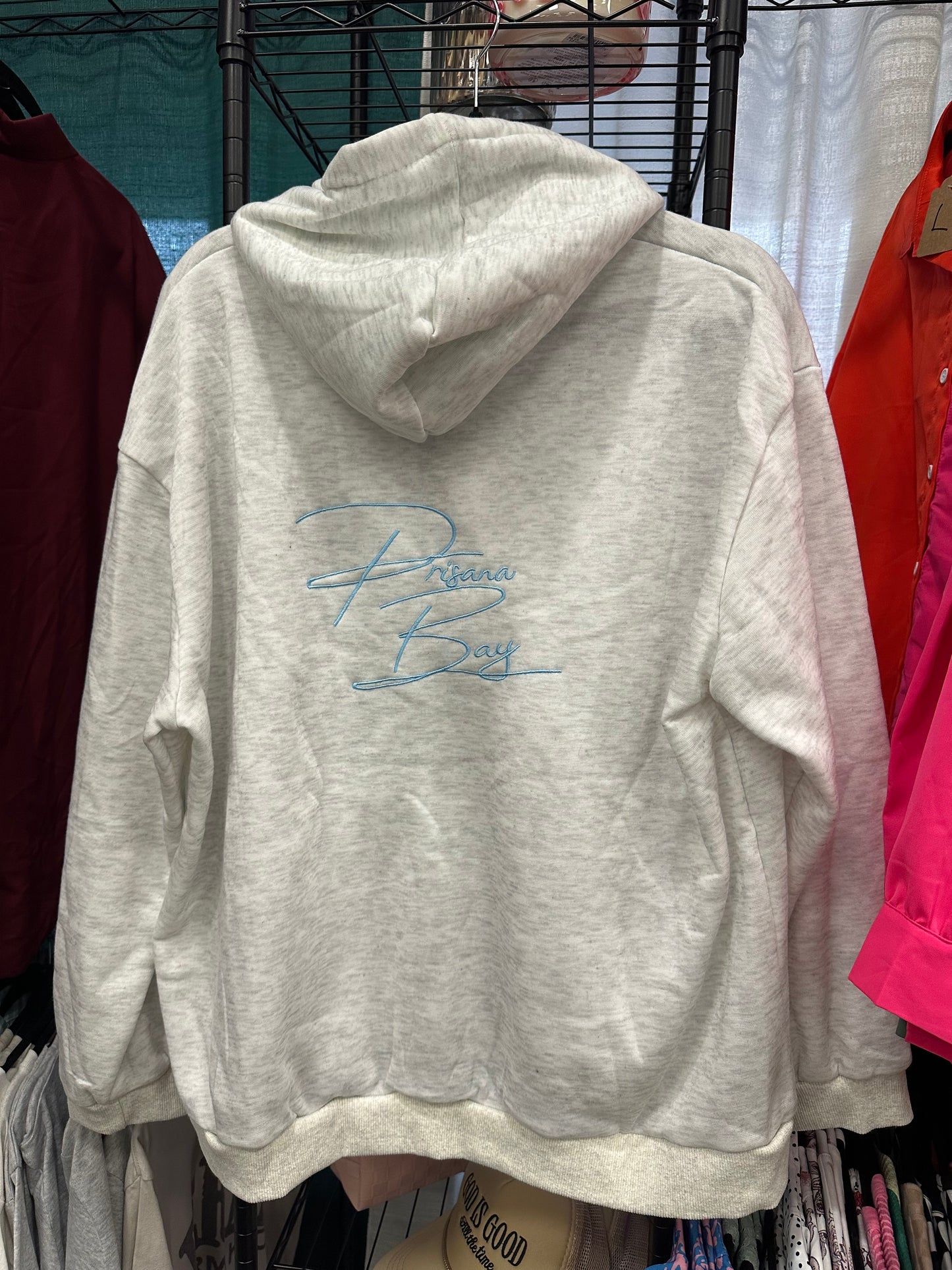 Blue Floral Bow Hoodie