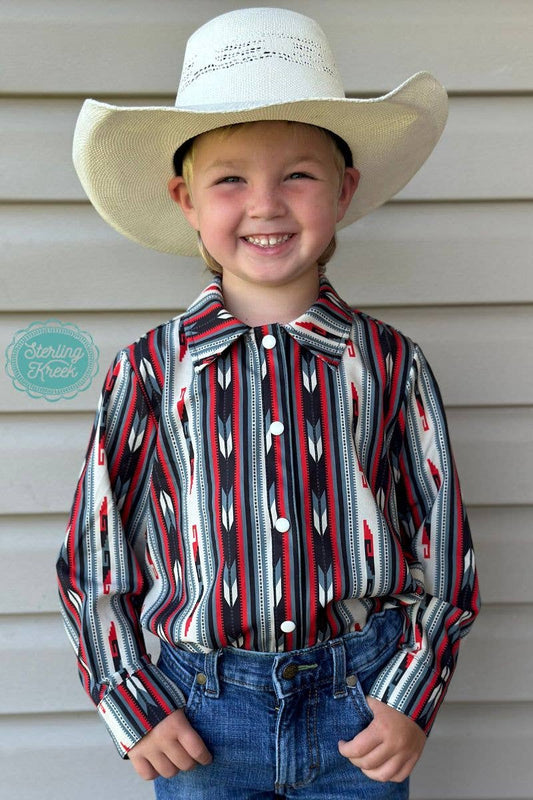 Kid's Aztec Button Up
